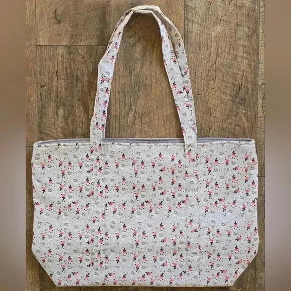 Brand New Beautiful Floral Roses Hand Crafted Tote Bag Purse Satchel - Picture 2 of 8